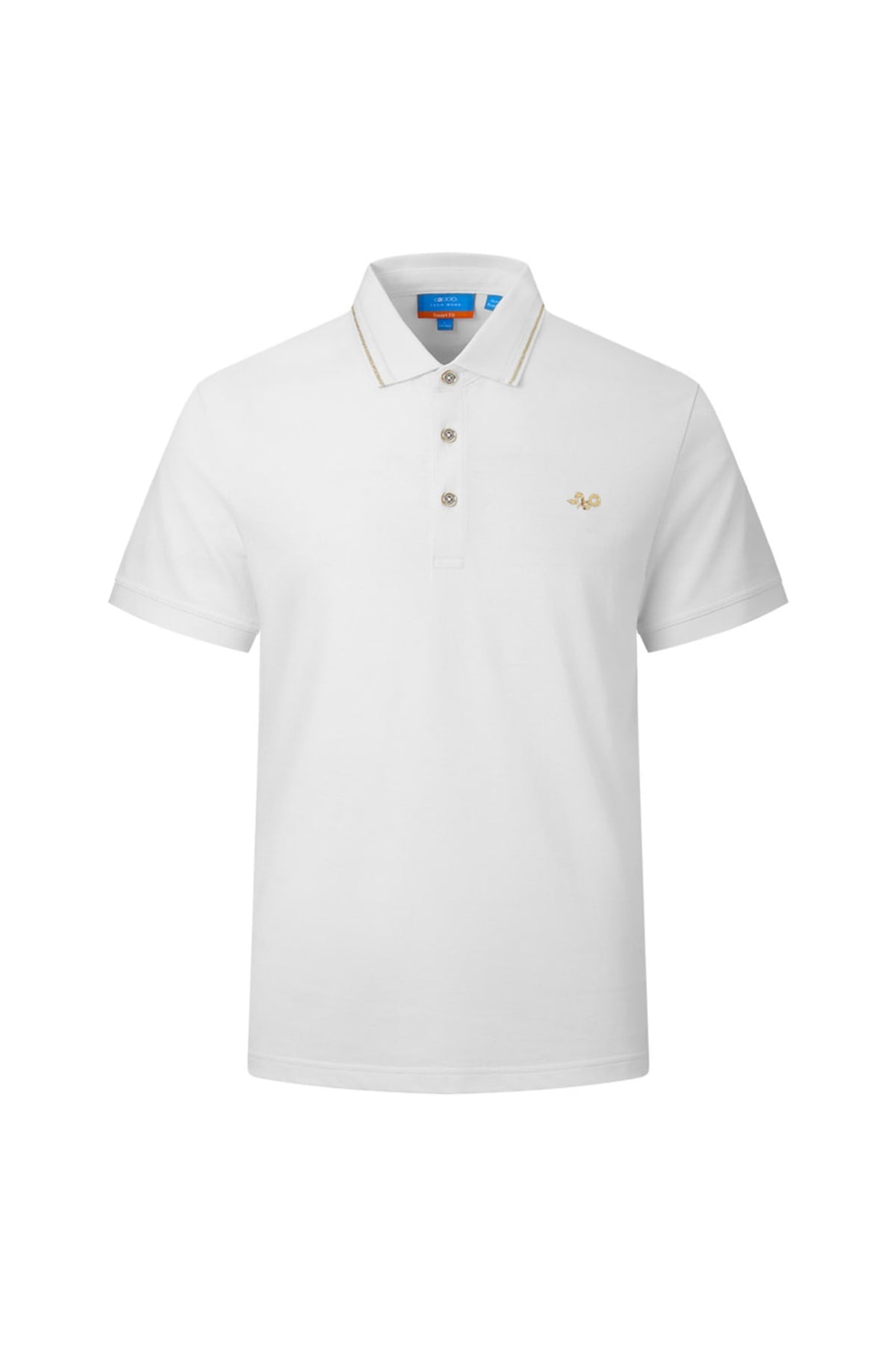 NonIron Pure Cotton Shirt Collar Polo Tee with Logo