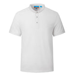 G2000 Polos Non-Iron Pure Cotton Stand Collar Polo Tee Pure White Smart