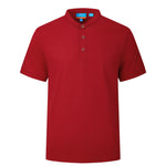 G2000 Polos Non-Iron Pure Cotton Stand Collar Polo Tee Rustic Crimson Smart