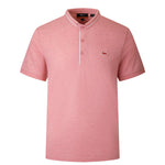 G2000 Polos Super Light Mercerized Cotton Pique Stand Collar Polo Tee with Logo Blushing Amethyst Smart