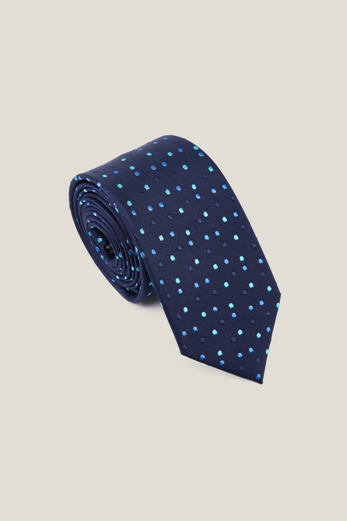 G2000 Neckties Silk Dot Tie Deep Lake Shade