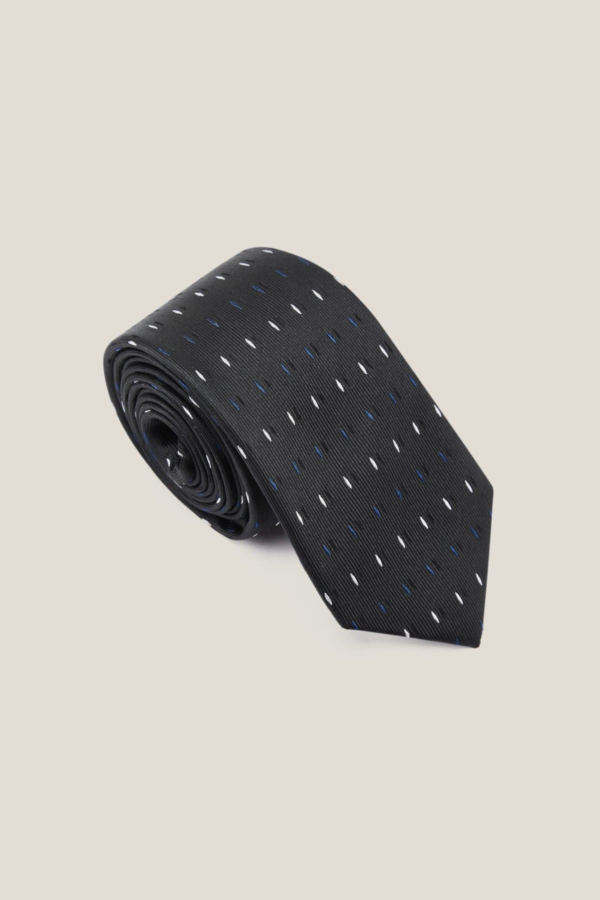 G2000 Neckties Silk Dot Tie Pitch Black