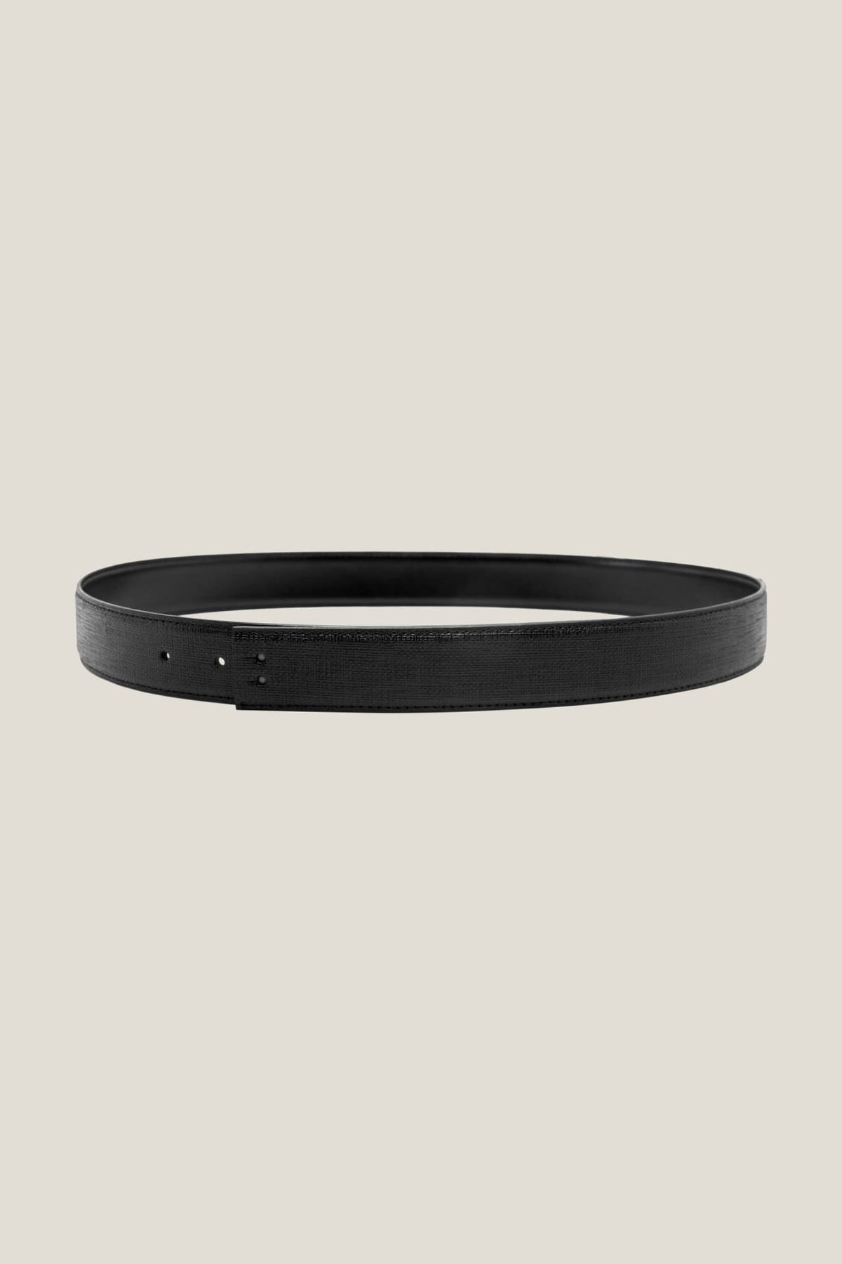 G2000 Belts 35mm Stitch Edge Plain Split Leather Belt Pitch Black