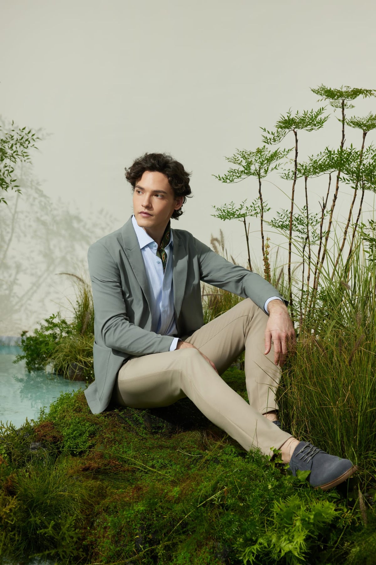 G2000 Suits Seersucker Relax Fit Casual Blazer