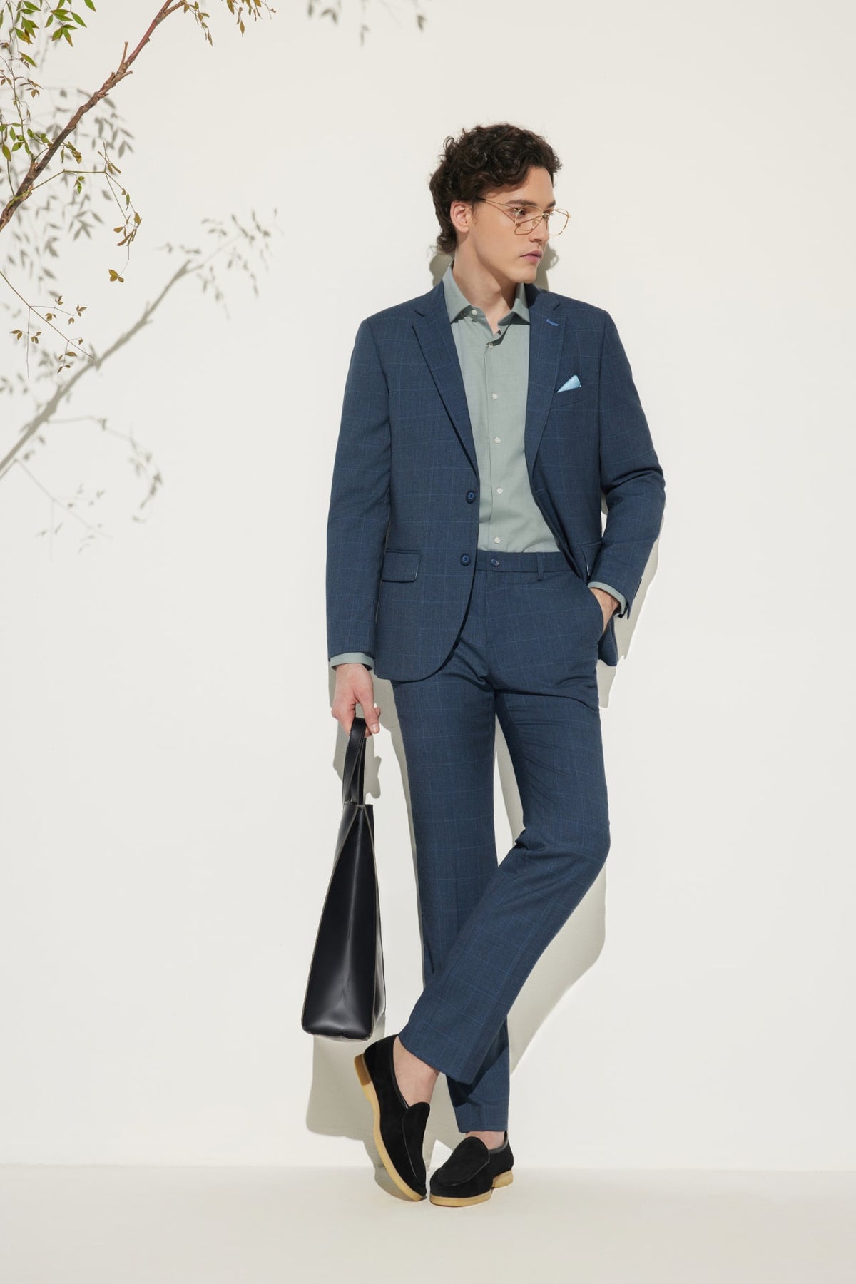 G2000 Suits Multi-Way Stretch Smart Fit Check Suit Blazer
