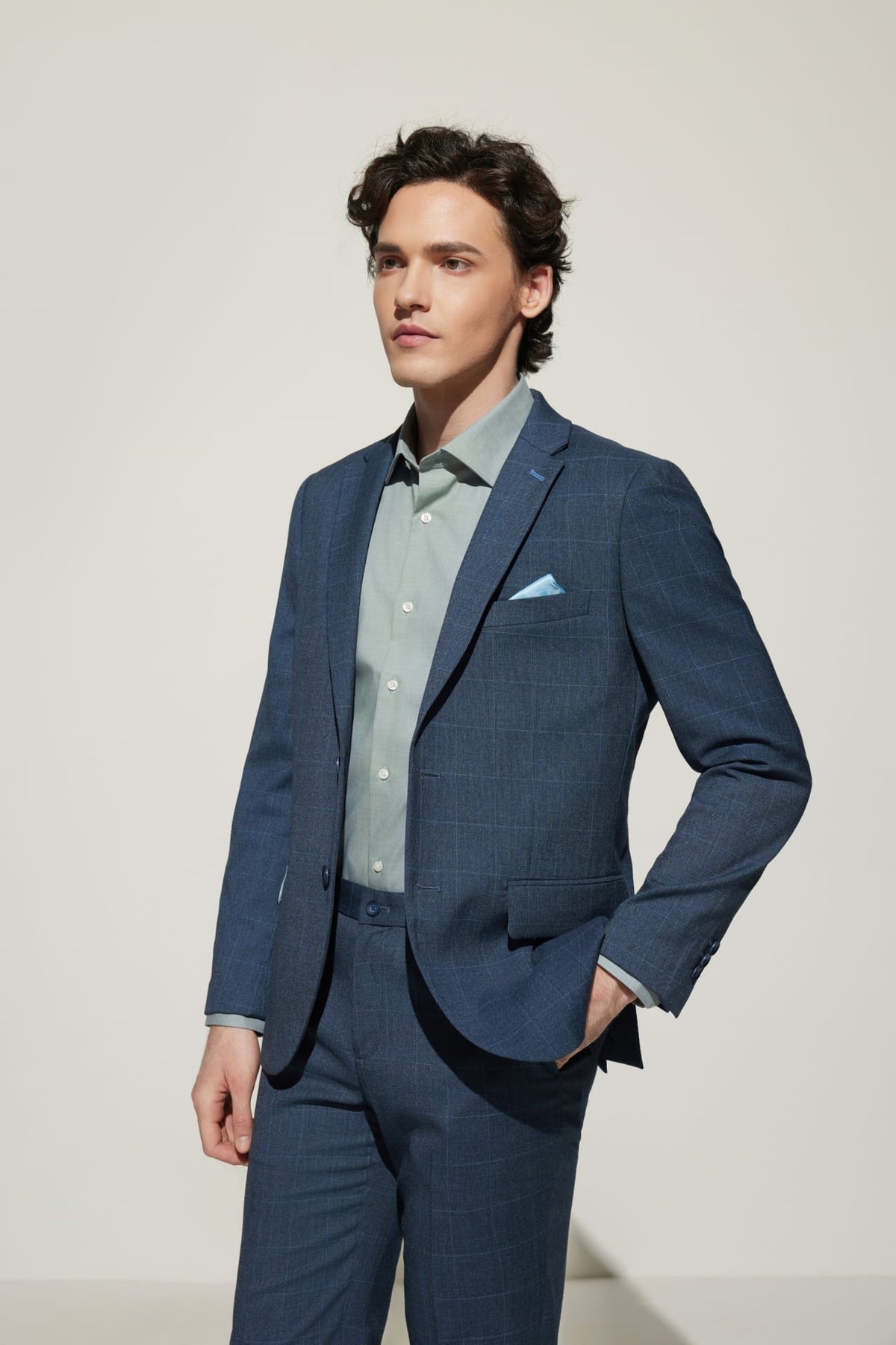 G2000 - Suits - Multi-Way Stretch Smart Fit Check Suit Blazer