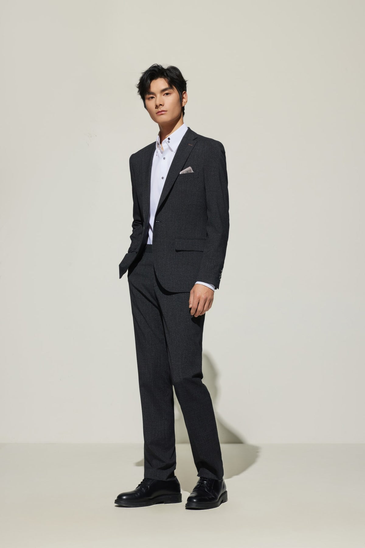 G2000 Suits Multi-Way Stretch Smart Fit Texture Suit Blazer Velvet Noir Smart