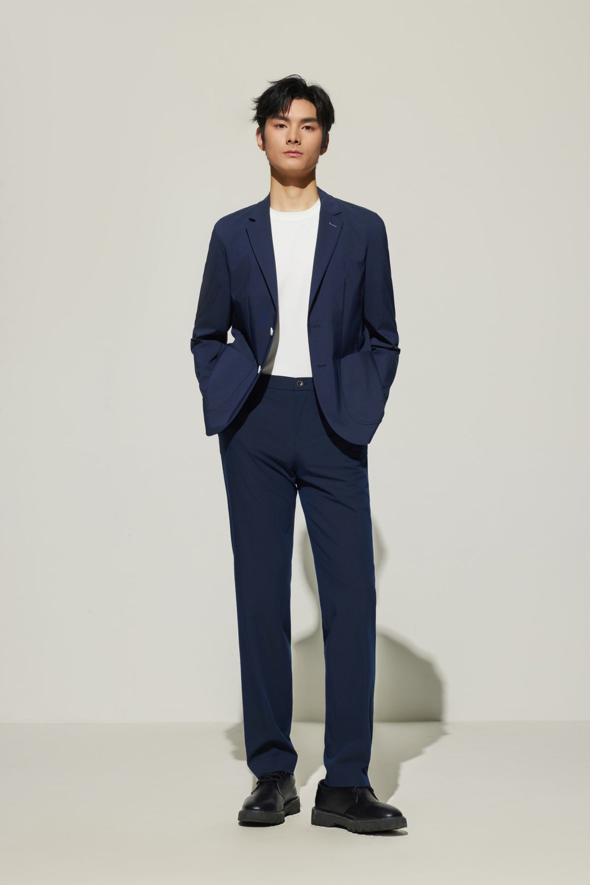 G2000 Suits Cotton Blend Relax Fit Casual Blazer Stormy Darkness Relaxed
