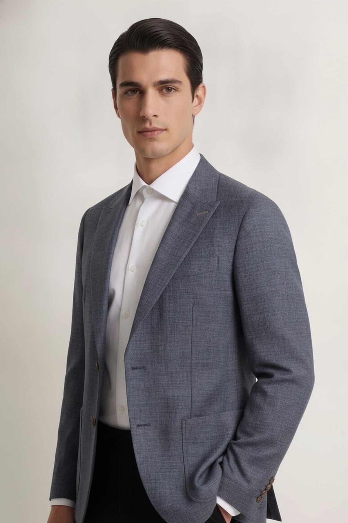 Tencel Relax Fit Jacquard Casual Blazer