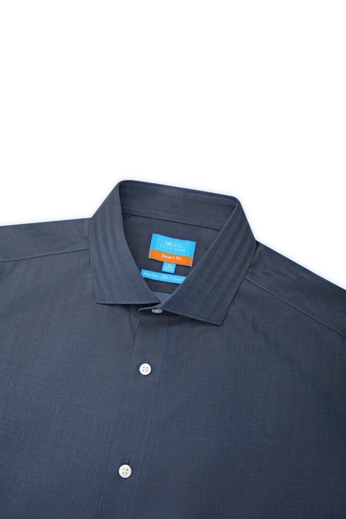 G2000 - Shirts - Non-Iron Premium Cotton Smart Fit Wide Herringbone Shirt