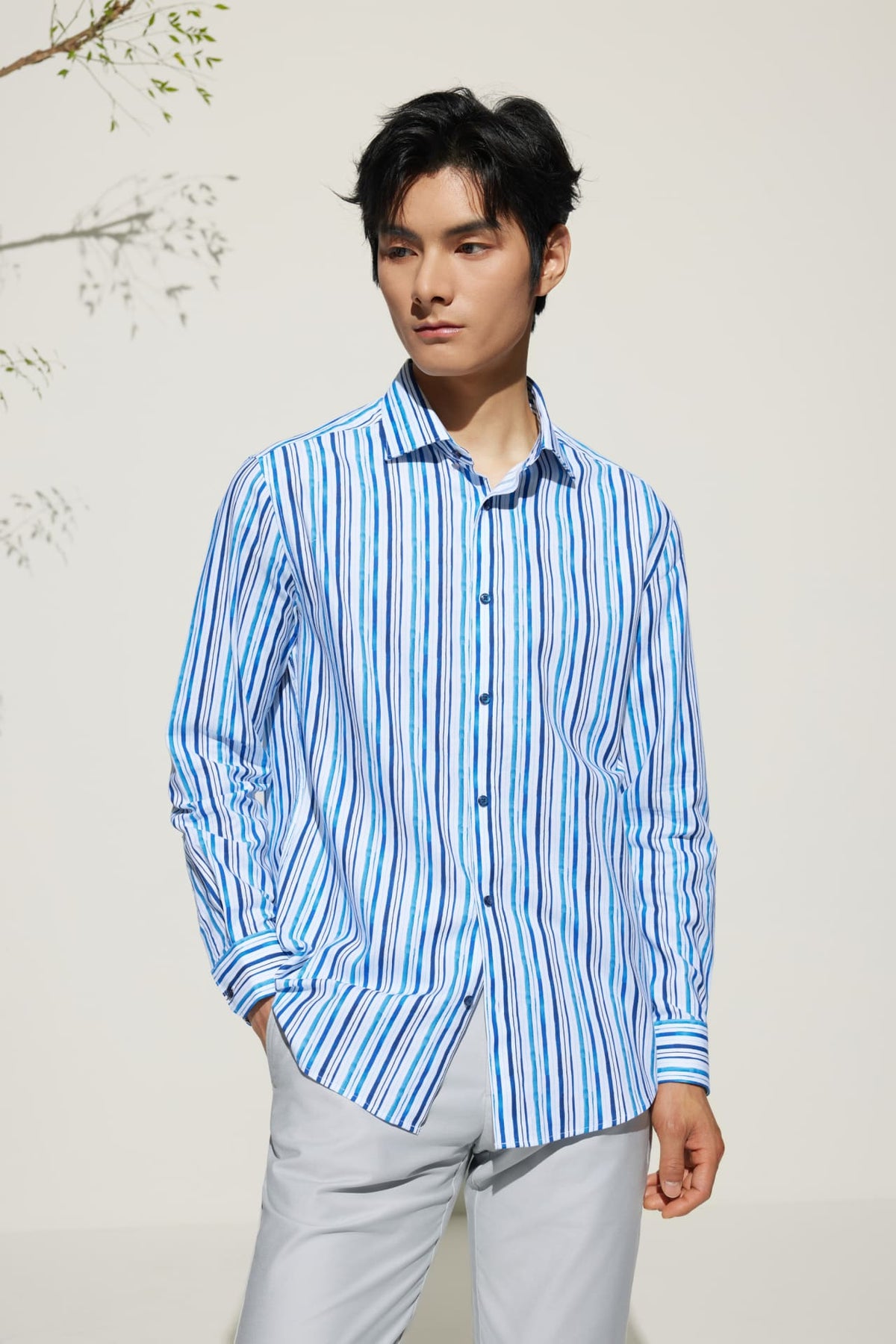 G2000 Shirts Cotton Digital Print Smart Fit Oxford Casual Shirt