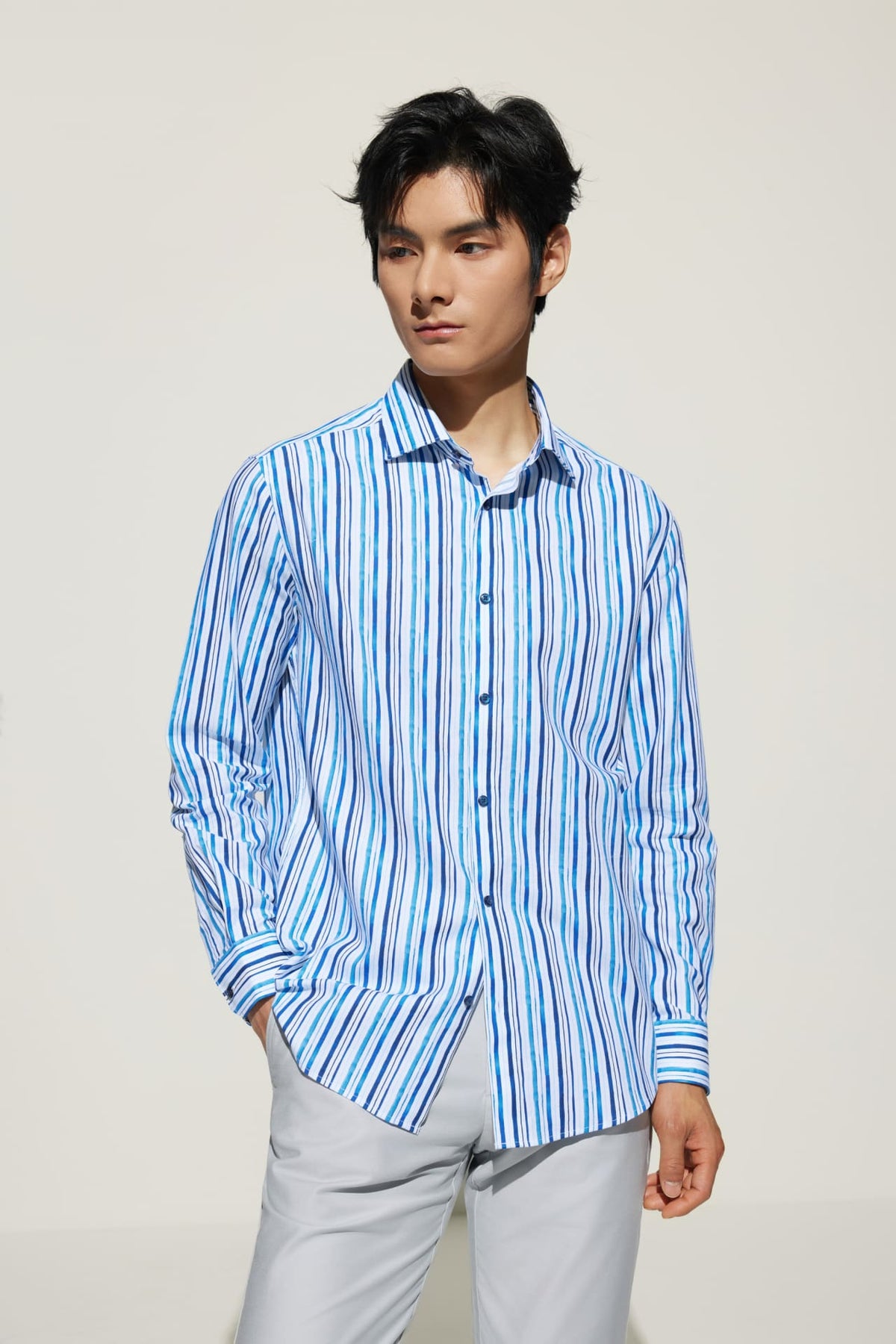 G2000 Shirts Cotton Digital Print Smart Fit Oxford Casual Shirt