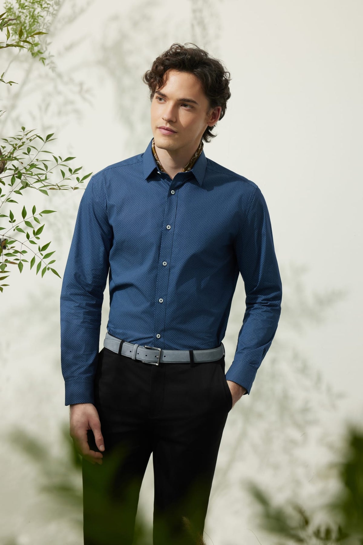 G2000 - Shirts - Cotton Digital Print Smart Fit Twill Casual Shirt