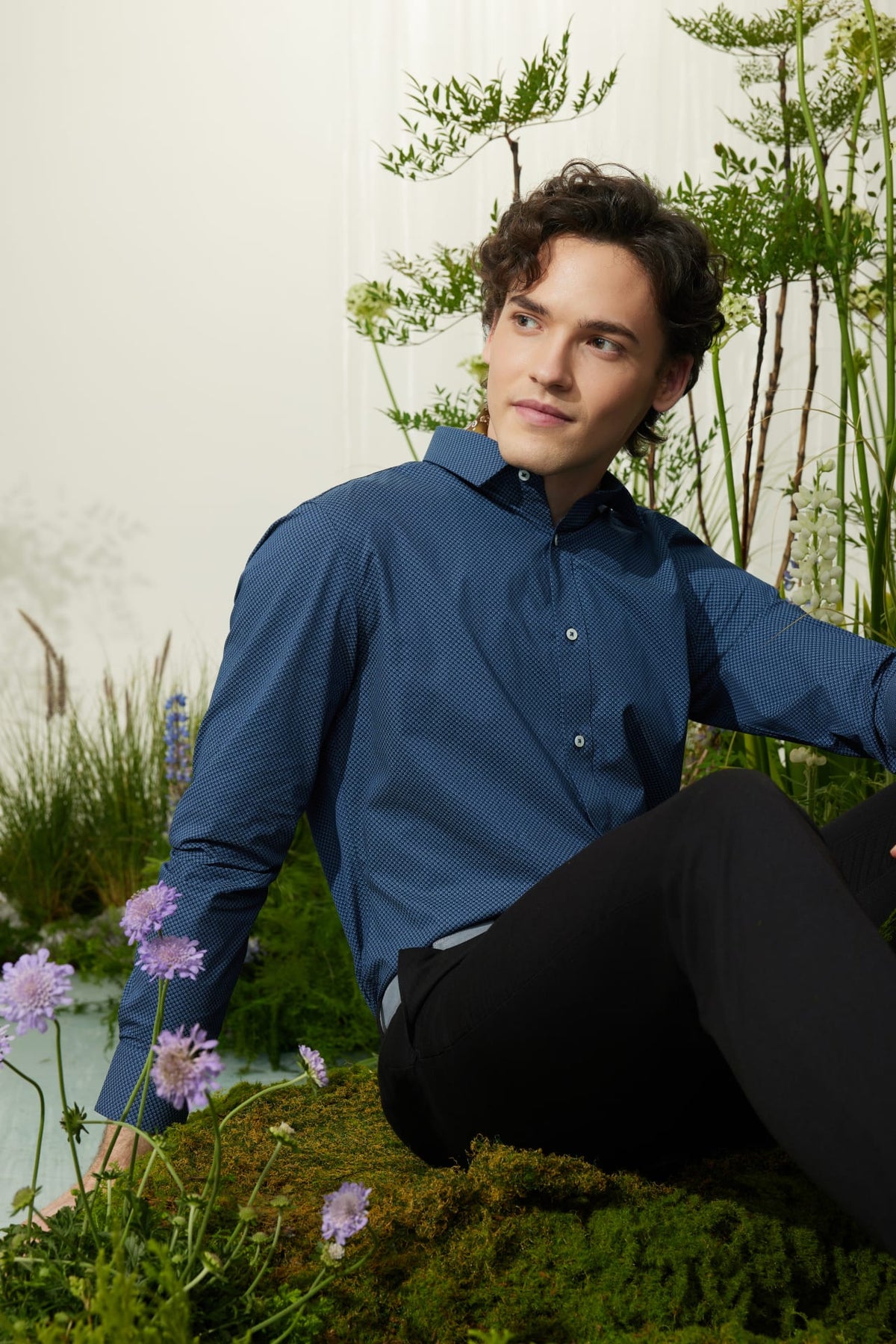 G2000 - Shirts - Cotton Digital Print Smart Fit Twill Casual Shirt