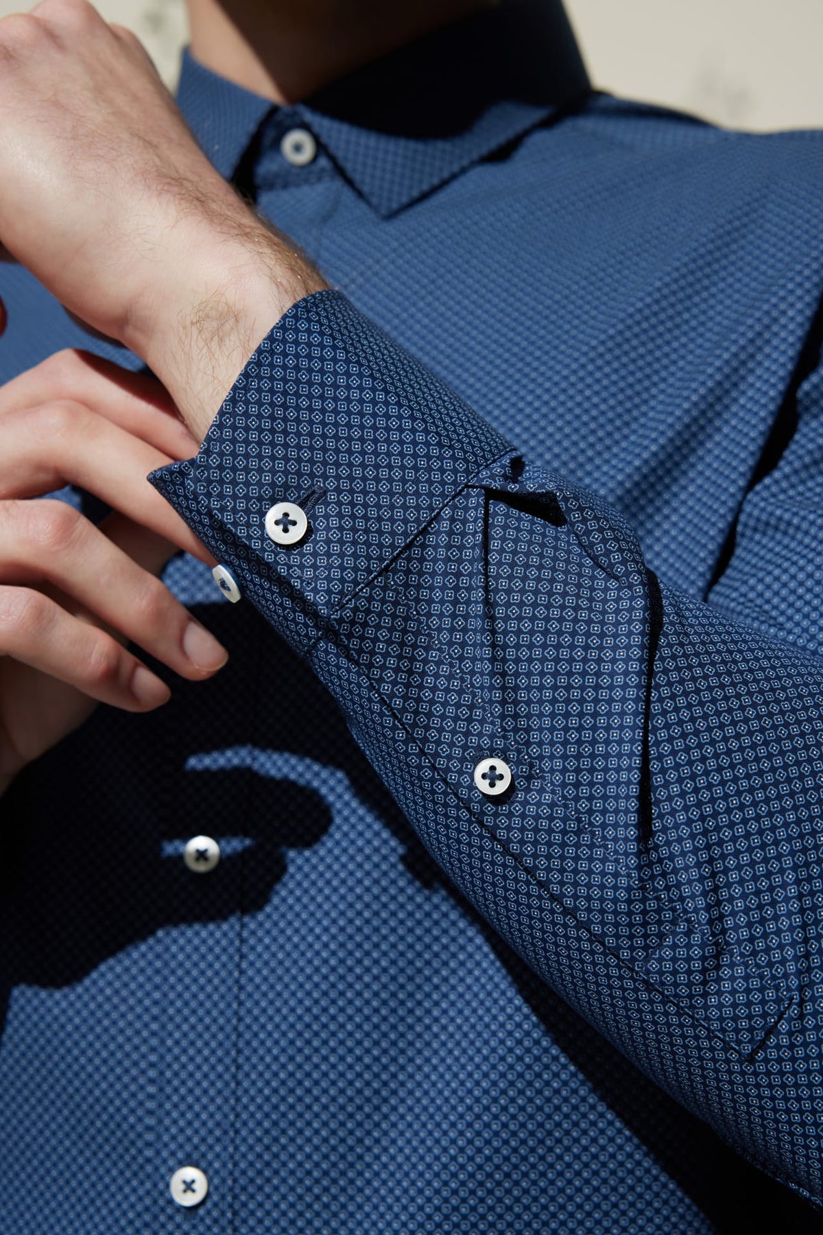 G2000 - Shirts - Cotton Digital Print Smart Fit Twill Casual Shirt