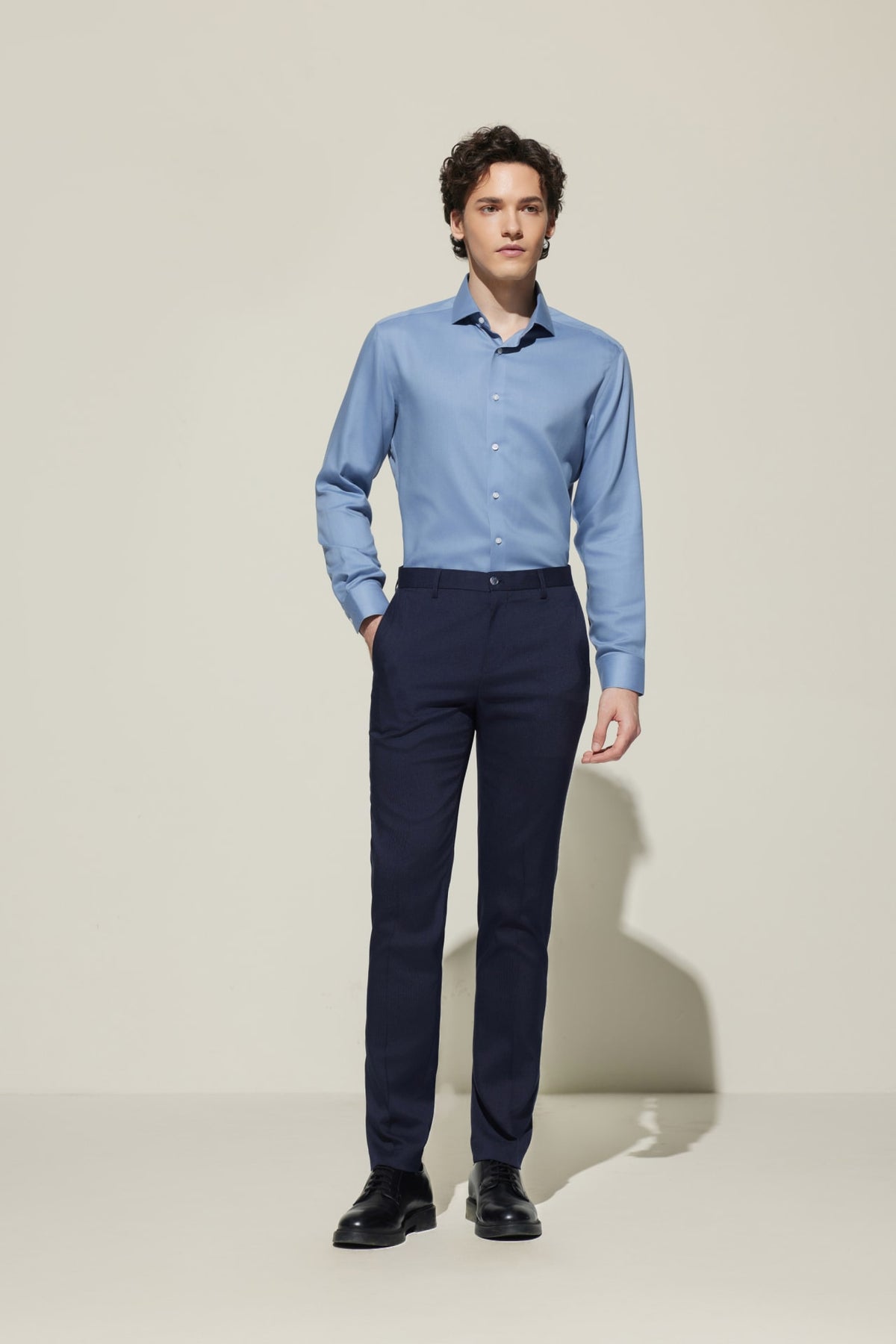 G2000 - Shirts - Non-Iron Super Soft Smart Fit Herringbone Shirt - Atlantic Voyage - Smart