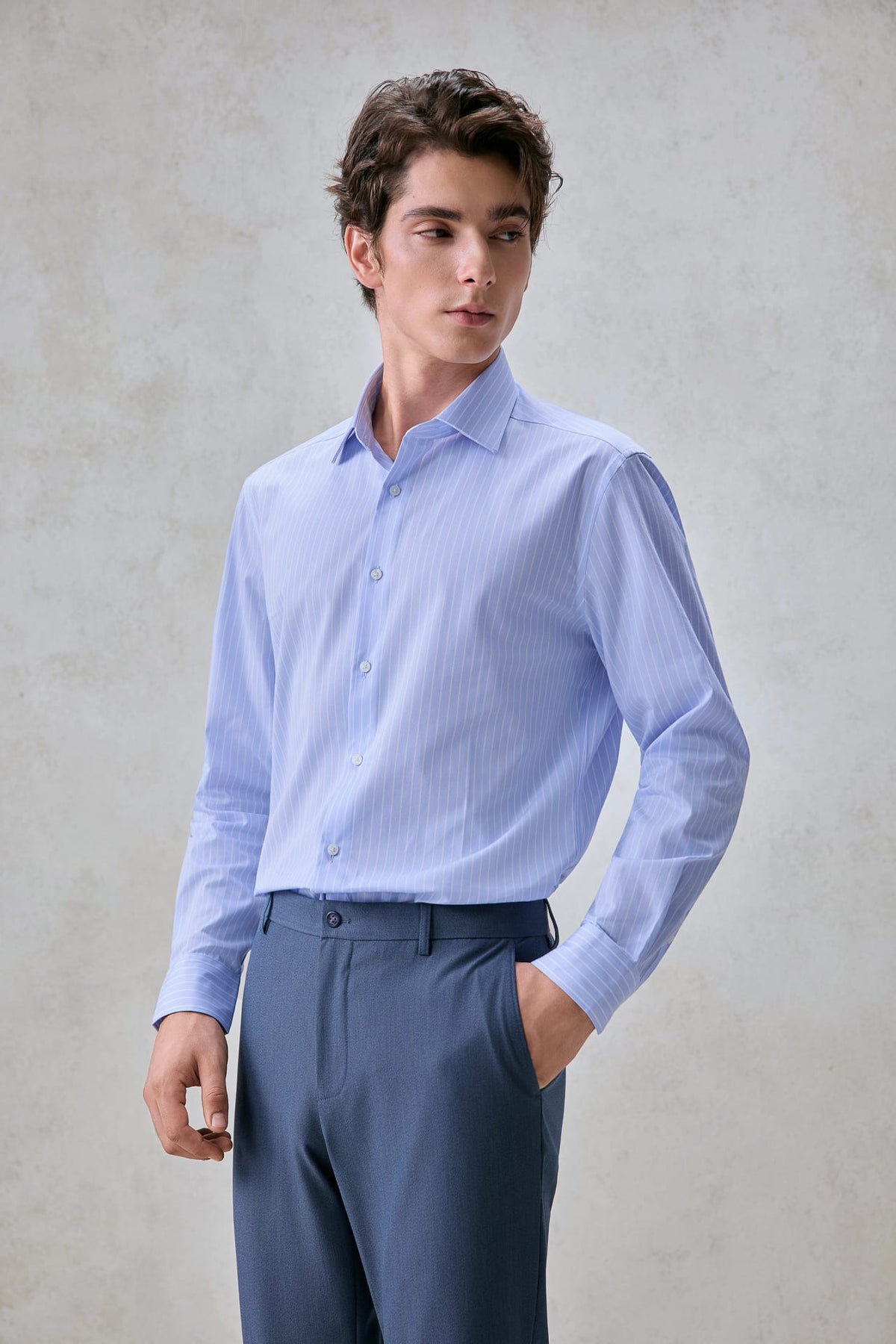 G2000 Shirts Non-Iron Easy Care Stripe Smart Fit Shirt