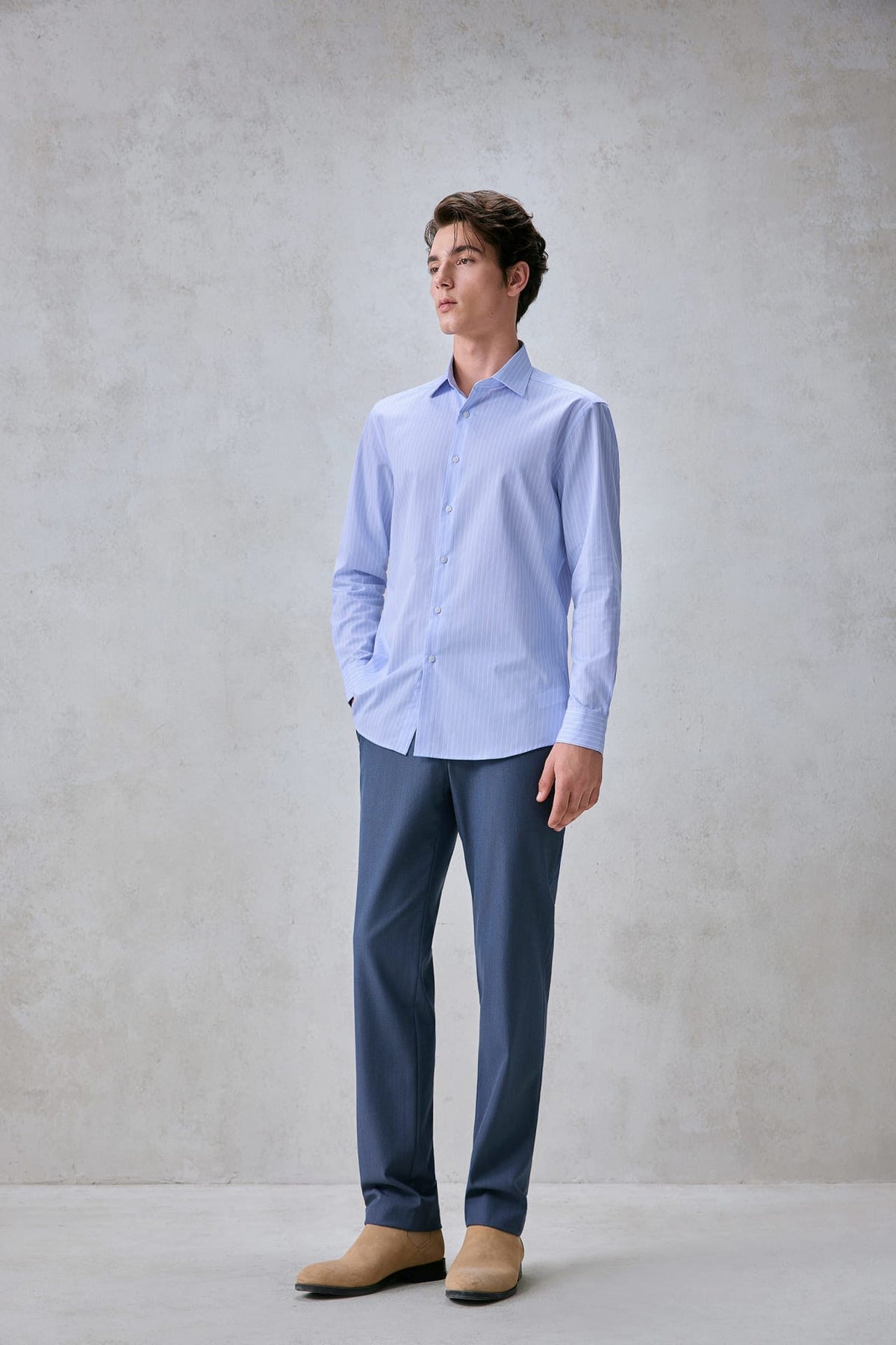 G2000 - Shirts - Non-Iron Easy Care Stripe Smart Fit Shirt