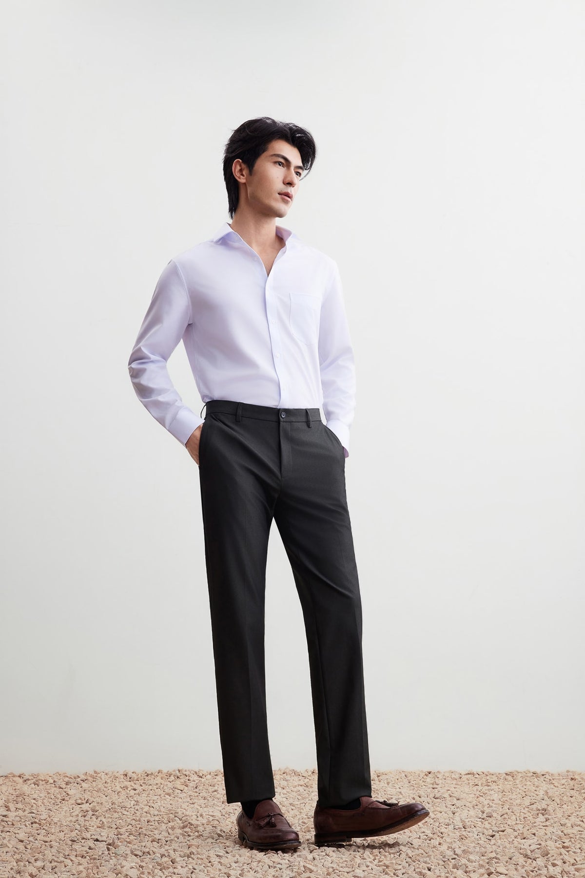 G2000 Shirts Non-Iron Dry Smart Fit Poplin Shirt White Smart