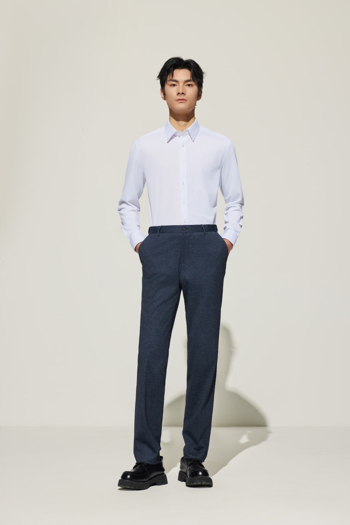G2000 Shirts Non-Iron Smart Fit Warp Knit Shirt Polished Frost Smart