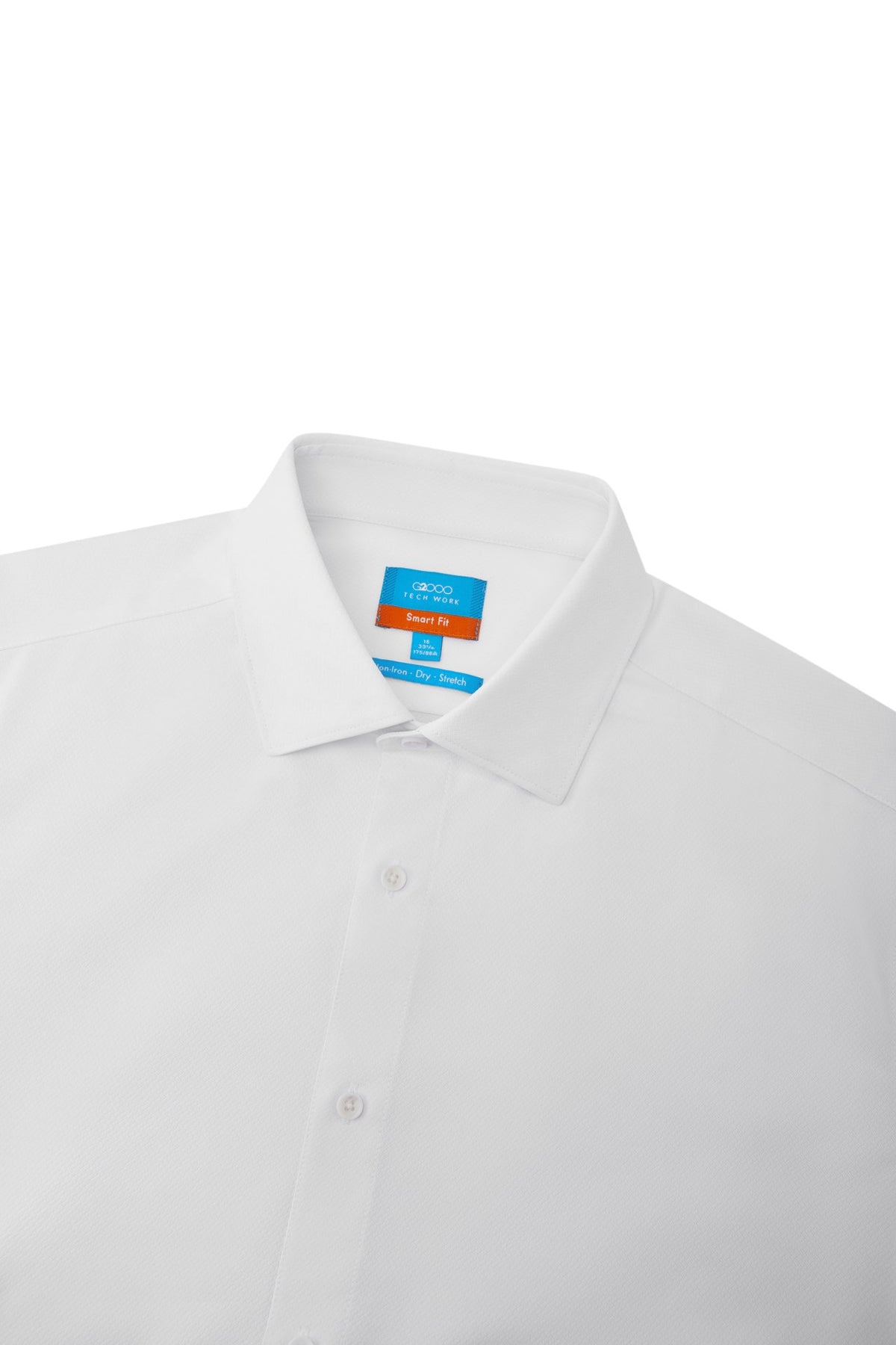 Non-Iron Dry Stretch Herringbone Smart Fit Long Sleeve Shirt