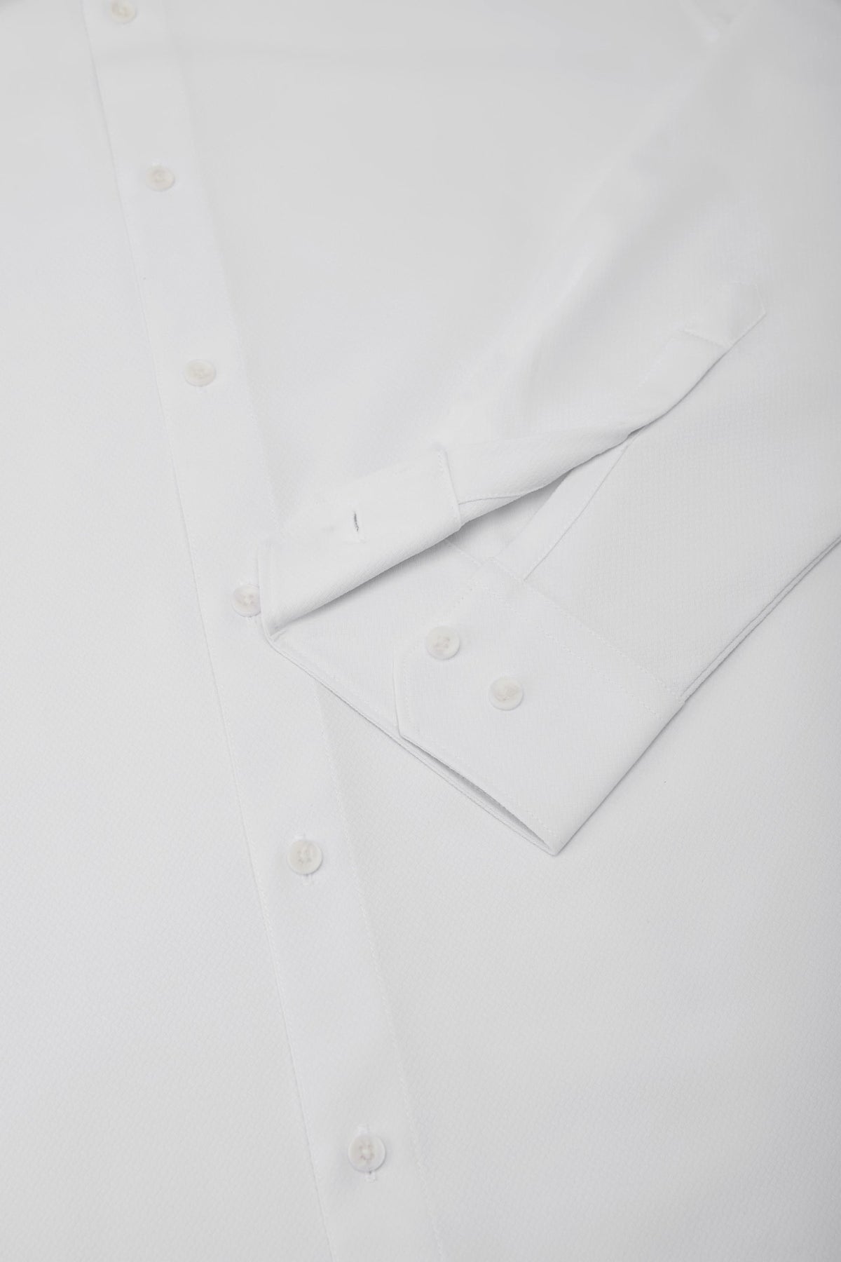 Non-Iron Dry Stretch Herringbone Smart Fit Long Sleeve Shirt