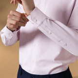 Non-Iron Dry Stretch Herringbone Smart Fit Long Sleeve Shirt