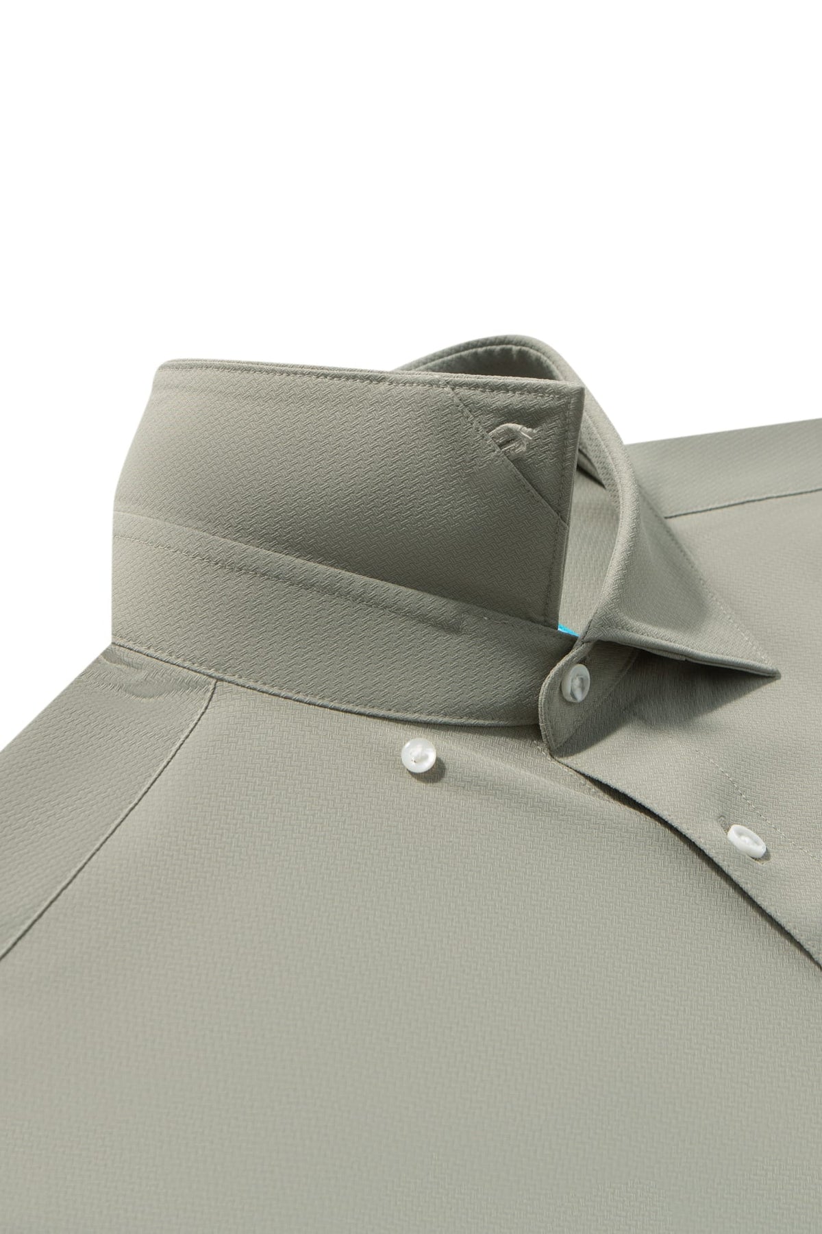 Non-Iron Dry Stretch Herringbone Smart Fit Long Sleeve Shirt