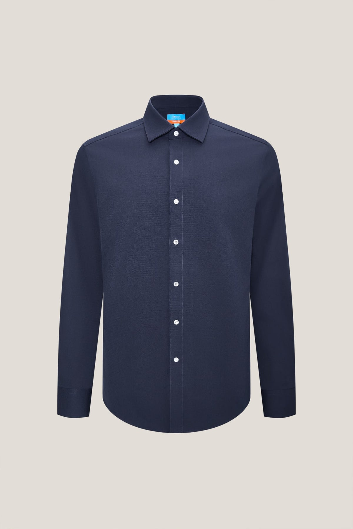 G2000 Shirts Non-Iron Dry Stretch Smart Fit Herringbone Shirt Marine Elegance Smart