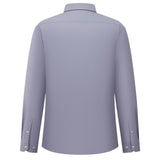 Non-Iron Dry Stretch Herringbone Smart Fit Long Sleeve Shirt