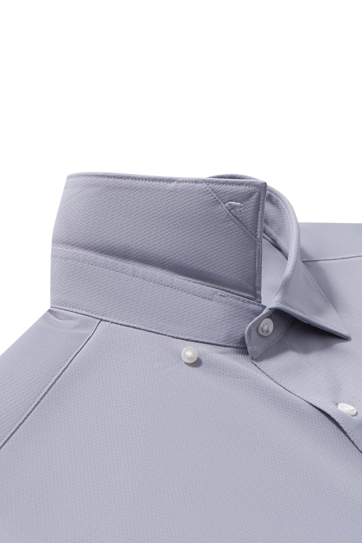 Non-Iron Dry Stretch Herringbone Smart Fit Long Sleeve Shirt