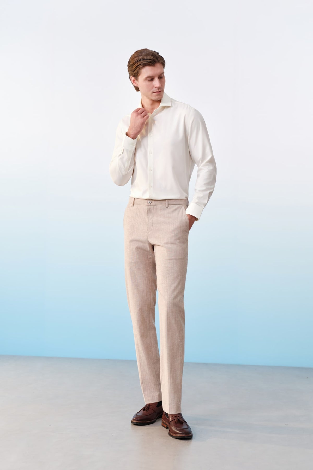 G2000 - Shirts - Non-Iron Cool Touch Stretch Twill Smart Fit Long Sleeve Shirt