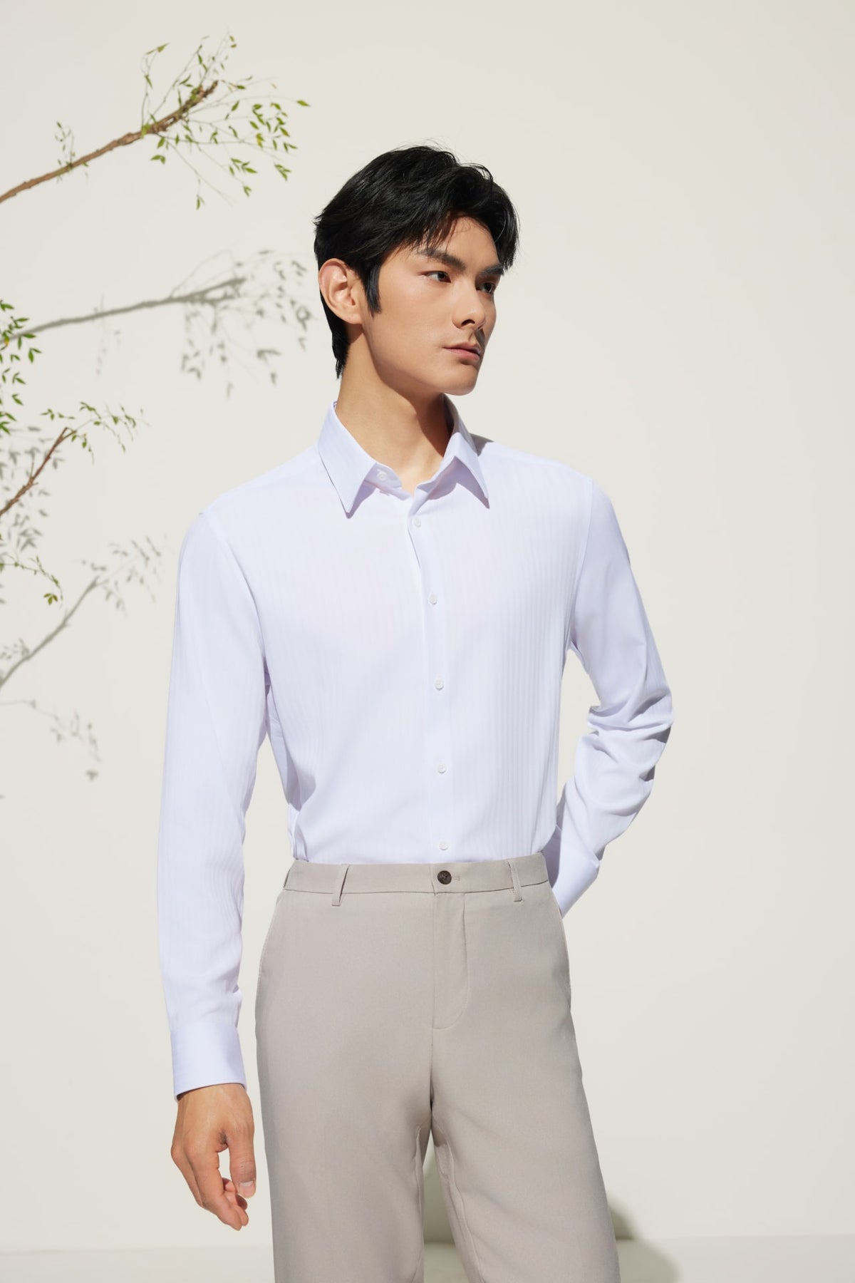 G2000 - Shirts - Non-Iron Silky Touch Smart Fit Herringbone Shirt
