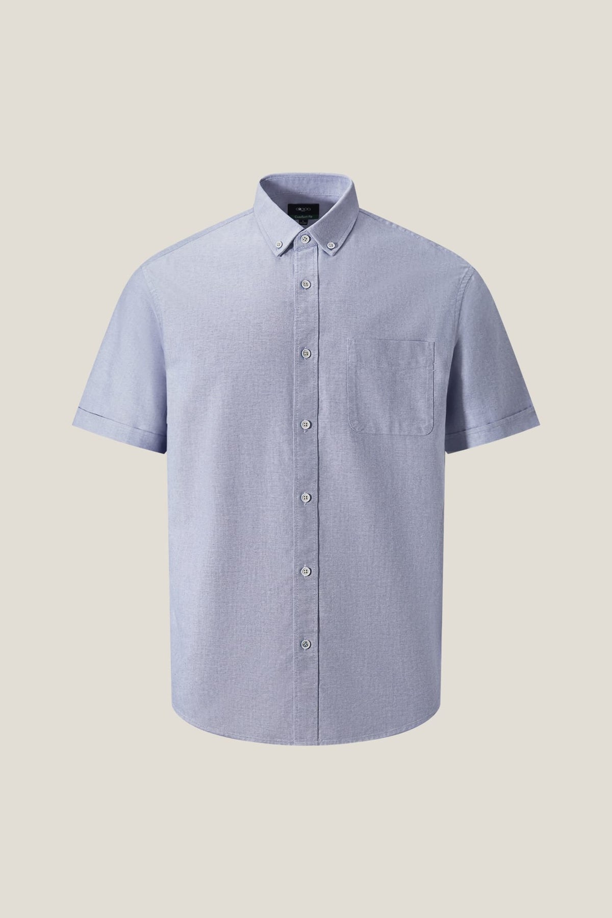 G2000 - Shirts - Cotton Oxford Comfort Fit Short Sleeve Casual Shirt - Stormy Darkness - Comfort