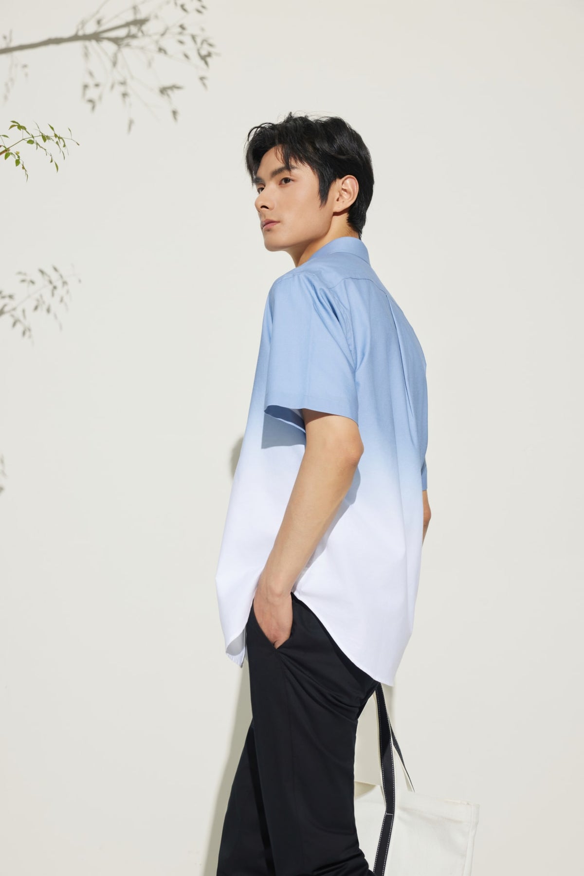 G2000 - Shirts - Cotton Oxford Gradient Digital Print Comfort Fit Short Sleeve Casual Shirt