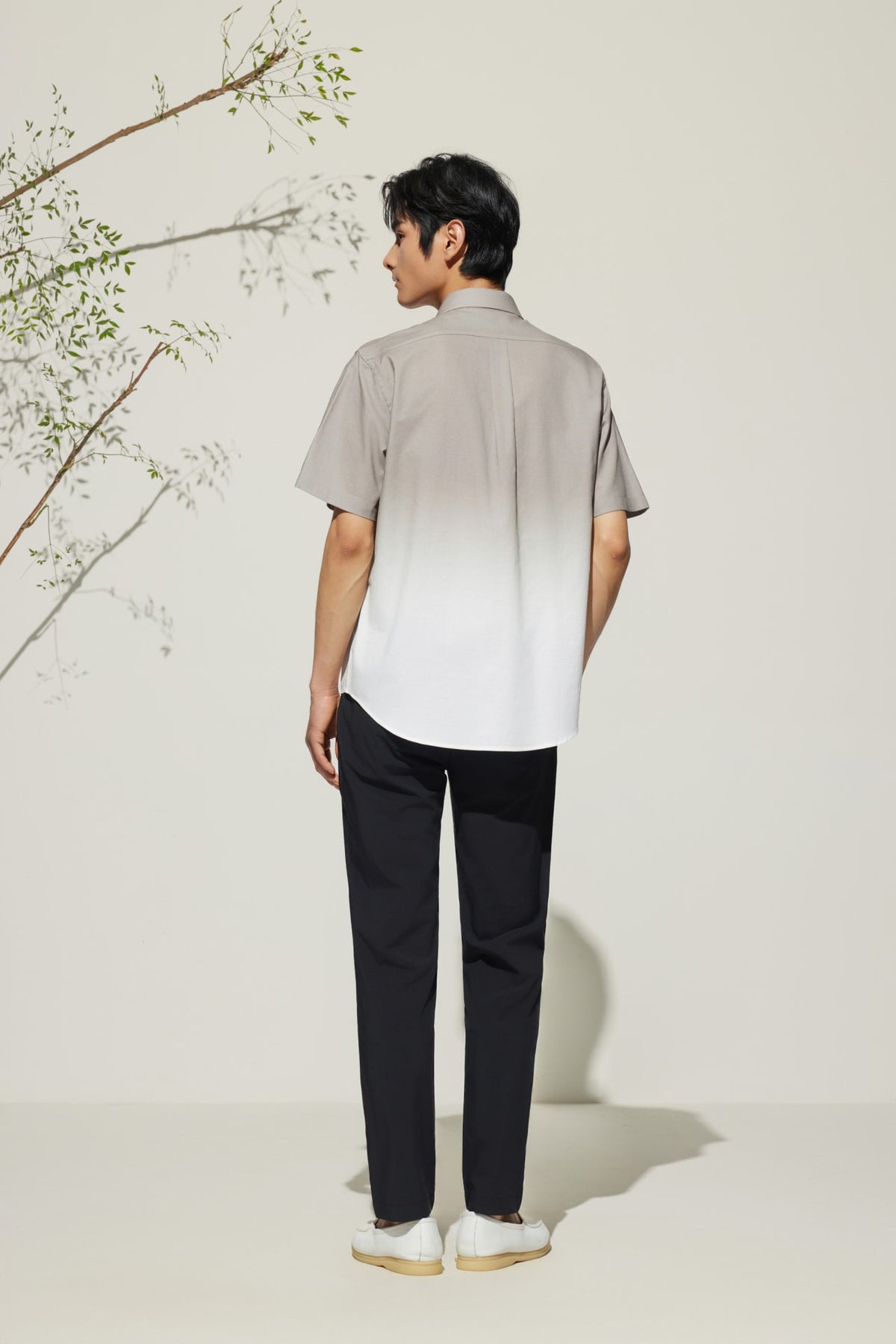 G2000 - Shirts - Cotton Oxford Gradient Digital Print Comfort Fit Short Sleeve Casual Shirt