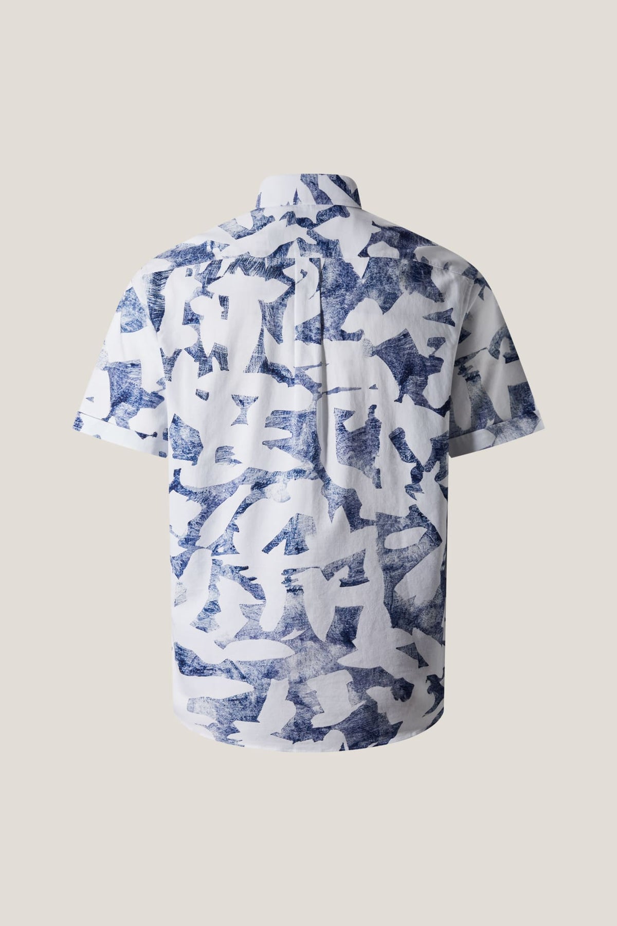 G2000 Shirts Cotton Oxford Ink Scatter Digital Print Comfort Fit Short Sleeve Casual Shirt