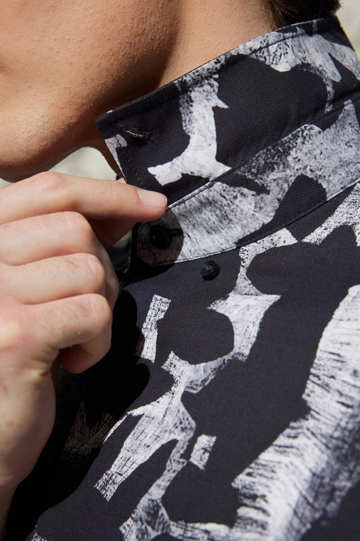 G2000 Shirts Cotton Oxford Ink Scatter Digital Print Comfort Fit Short Sleeve Casual Shirt