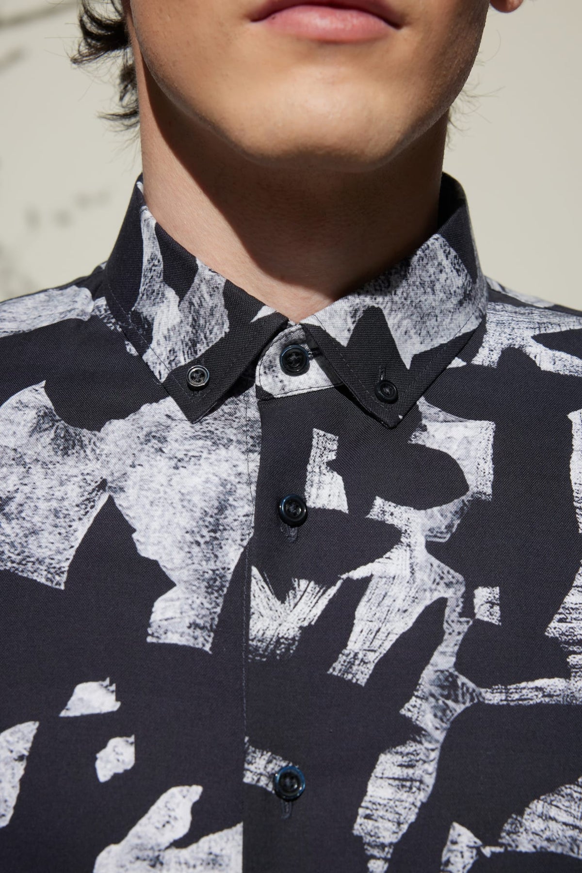 G2000 Shirts Cotton Oxford Ink Scatter Digital Print Comfort Fit Short Sleeve Casual Shirt