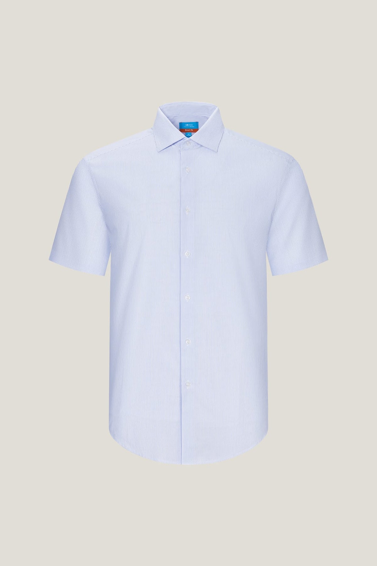 G2000 Shirts Non-Iron Easy Care Smart Fit Stripe Short Sleeve Shirt Crystalline Sea Smart