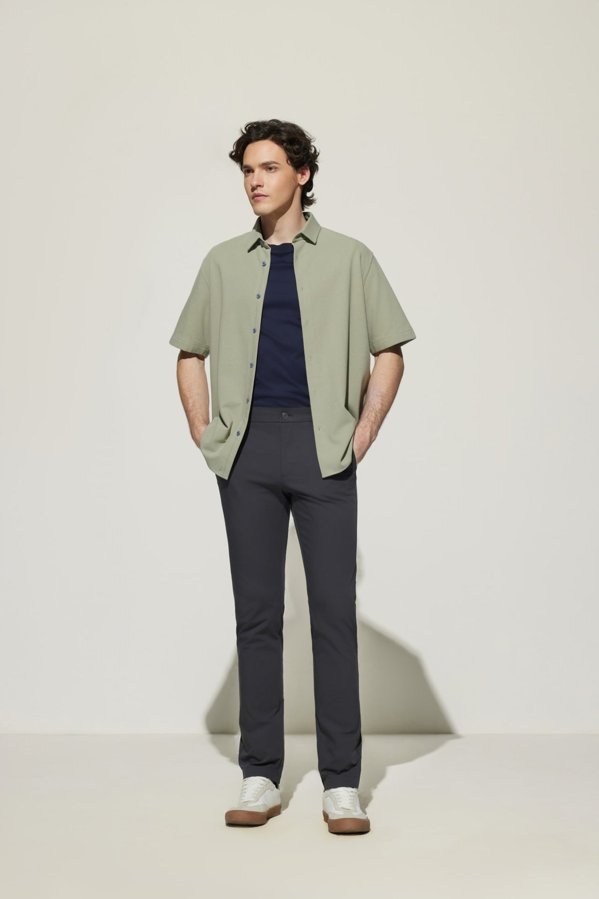 G2000 Shirts Cotton Blend Knit Ottoman Comfort Fit Short Sleeve Casual Shirt Luminous Celery Comfort
