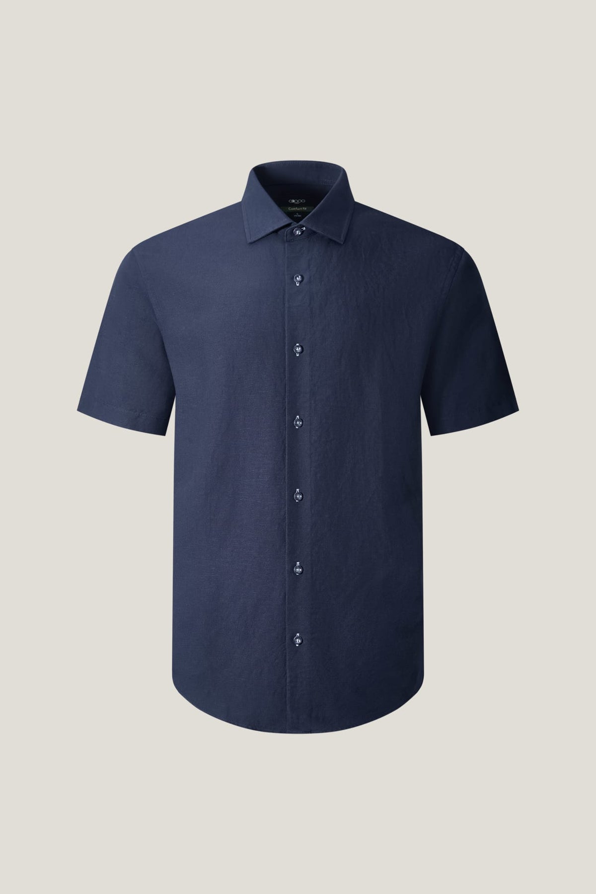 G2000 - Shirts - Linen Blend Comfort Fit Short Sleeve Casual Shirt - Stormy Darkness - Comfort