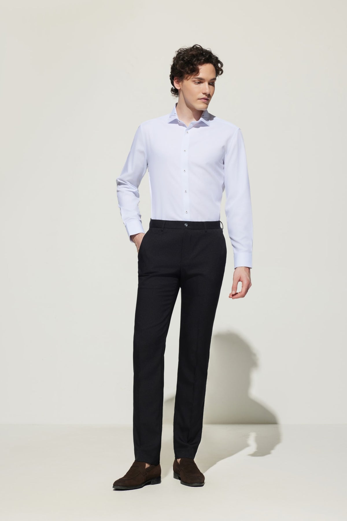 G2000 Pants Teflon Slim Fit Twill Suit Pants Darkened Slate Slim