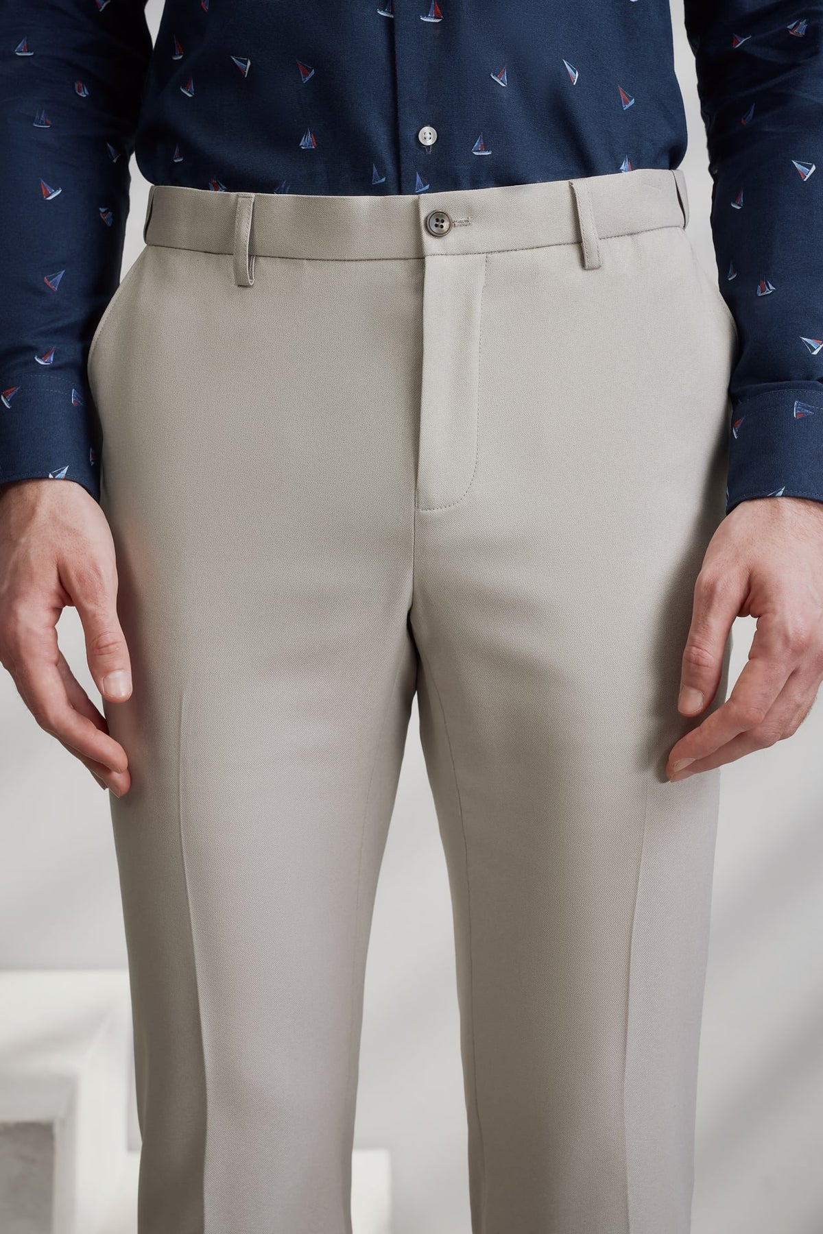 G2000 - Pants - Teflon Smart Fit Twill Suit Pants with Elastic Waist Band