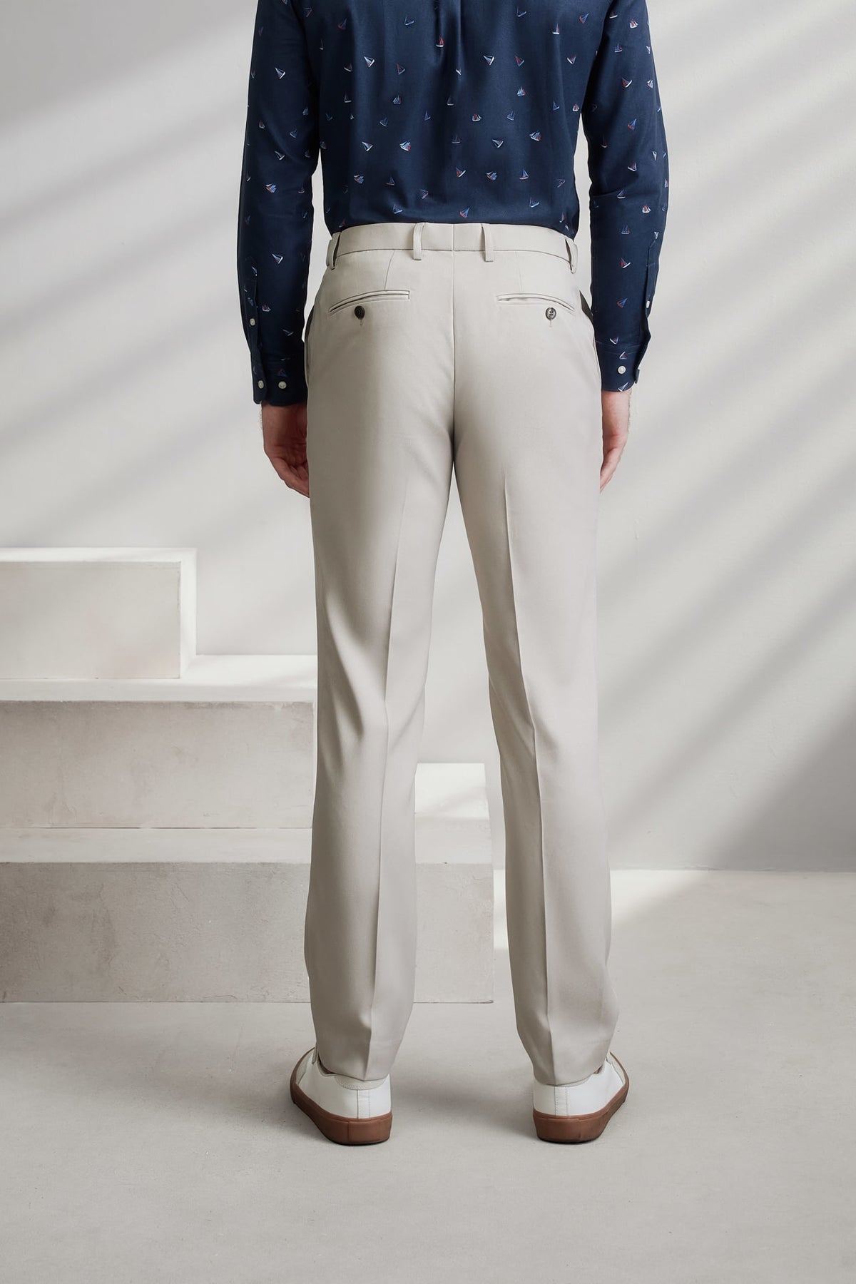 G2000 - Pants - Teflon Smart Fit Twill Suit Pants with Elastic Waist Band