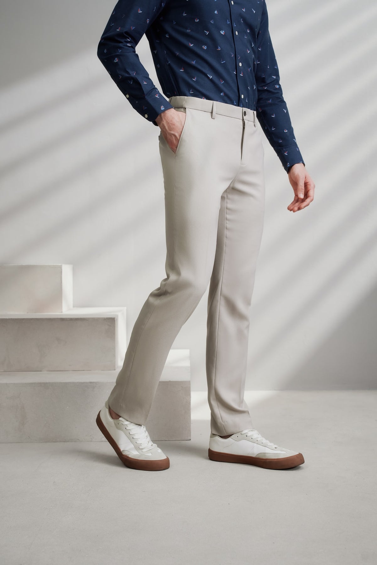 G2000 - Pants - Teflon Smart Fit Twill Suit Pants with Elastic Waist Band