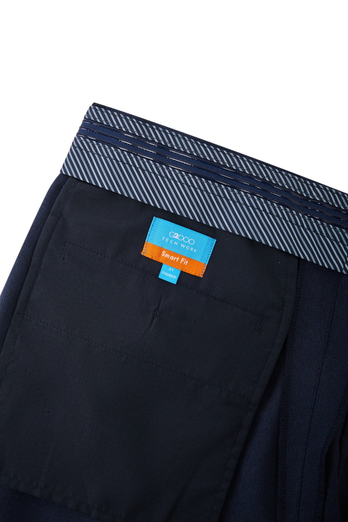G2000 - Pants - Teflon Smart Fit Twill Suit Pants with Elastic Waist Band