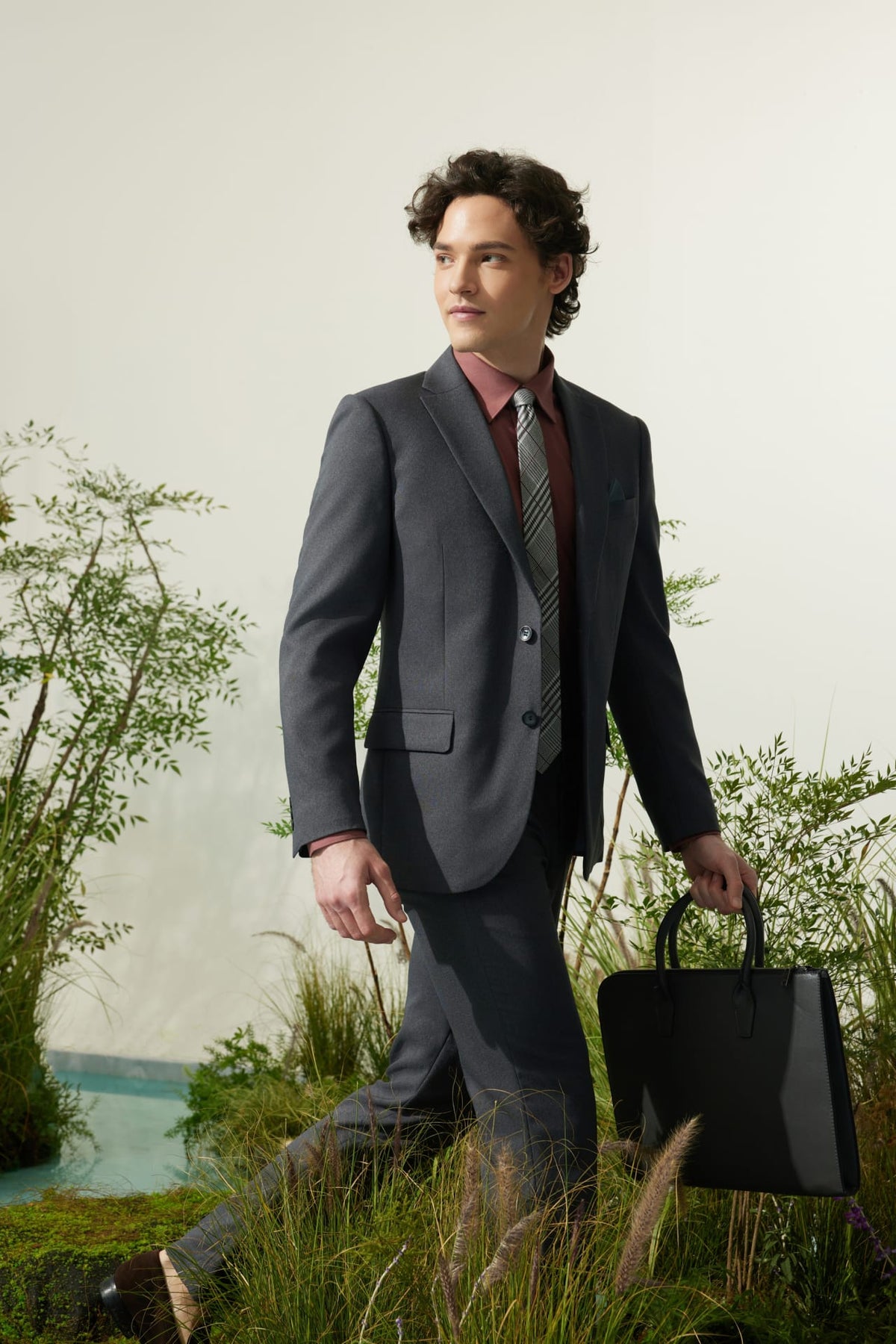 G2000 - Pants - Teflon Smart Fit Twill Suit Pants with Elastic Waist Band