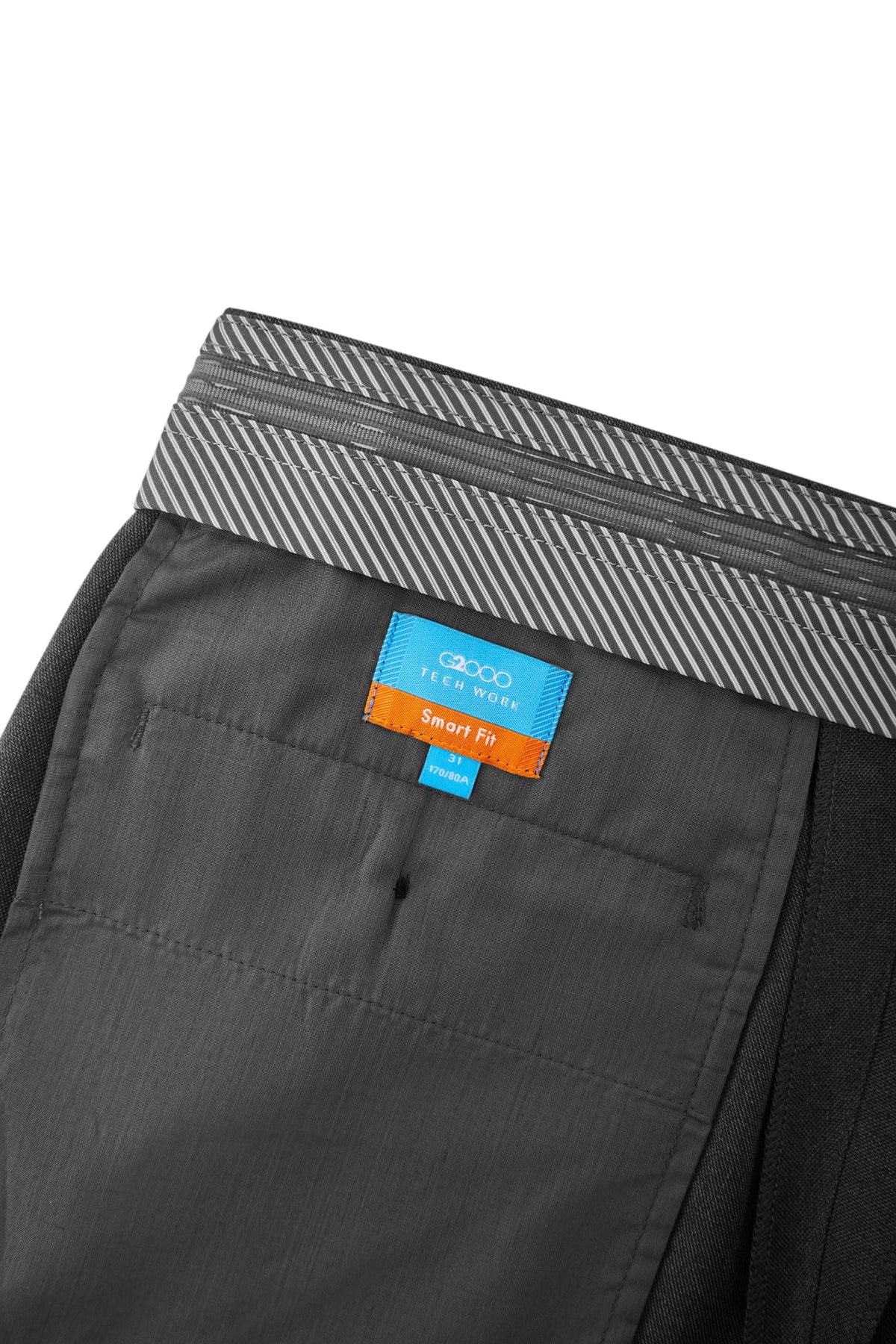 G2000 - Pants - Teflon Smart Fit Twill Suit Pants with Elastic Waist Band