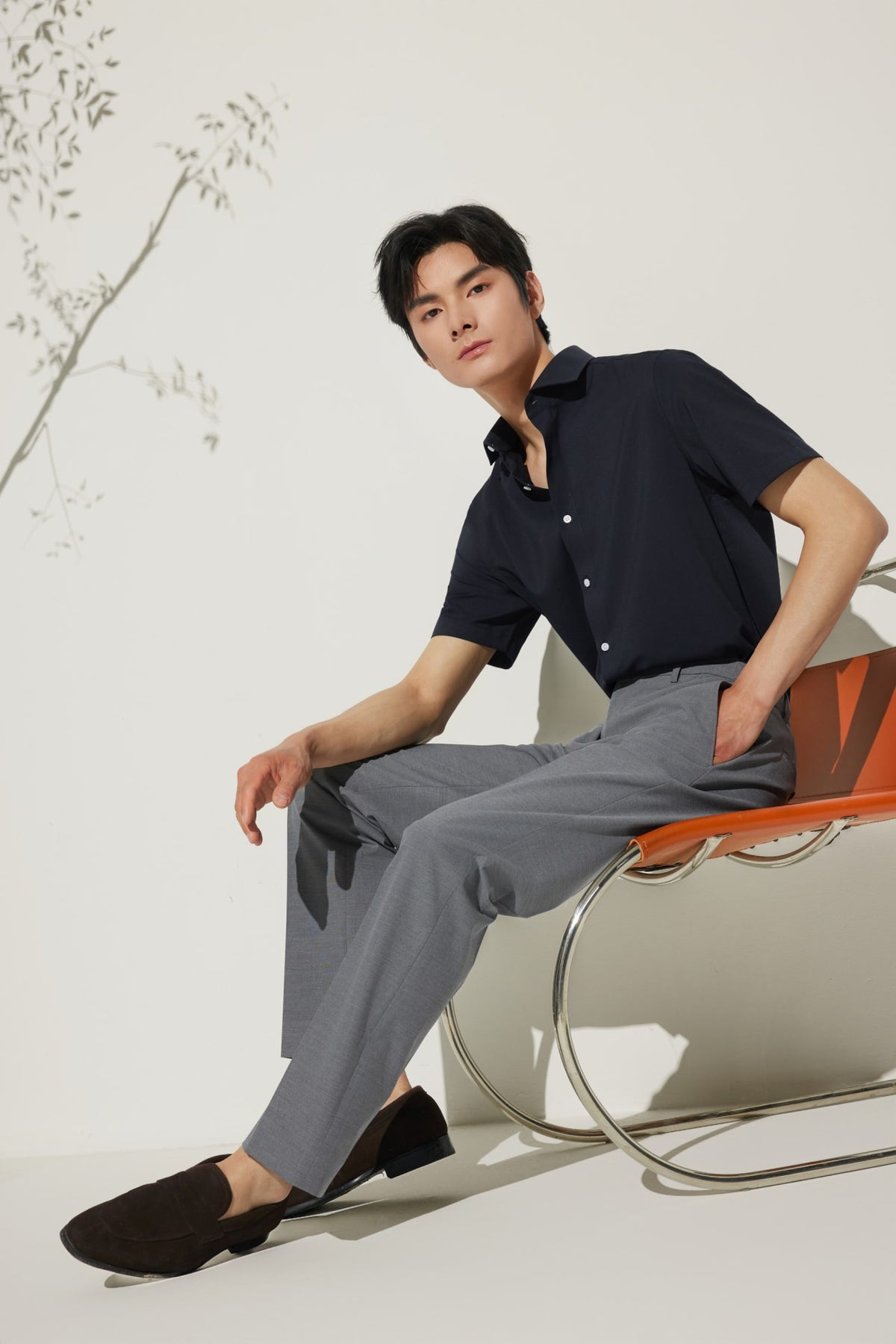G2000 - Pants - Multi-Way Stretch Smart Fit Plain Weave Suit Pants with Elastic Waist Band